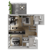 2 Bedroom 2 Bathroom A